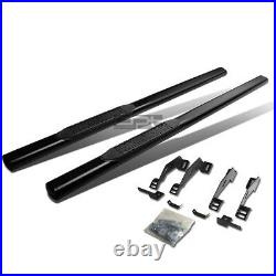 Fit 88-00 Chevy/Gmc C/K Ext Cab 4 Oval Black Side Step Nerf Bar Running Board
