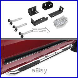 Fit 99-11 Chevy/Ram/Gmc Ext/Crew Bully Chrome 3Side Step Nerf Bar Running Board