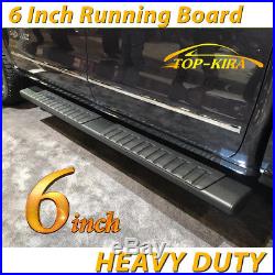 Fit 99-18 Chevy Silverado Crew Cab 6 Running Boards Side Step Nerf Bar BLK H