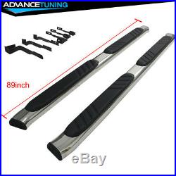 Fits 04-13 Chevy Silverado Crew Cab 89inch Nerf Bars Running Boards Chrome