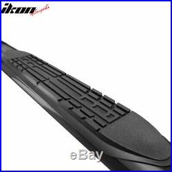 Fits 07-15 Chevy Silverado Extended Cab Black 4 Curved Running Boards
