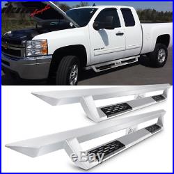 Fits 07-19 Chevy Silverado Sierra Extended Cab IKON V1 Style Running Boards Pair