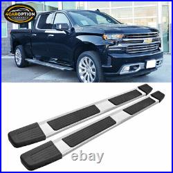 Fits 19-20 Silverado Sierra 1500 Crew Cab OE S6 Style Side Step Nerf Bar Silver