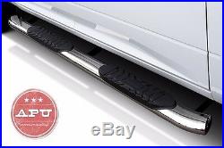 Fits 2007-2016 Chevy SILVERADO Crew Cab SS 5 Oval Side Steps Running Boards