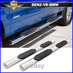 Fits 99-18 Chevy Silverado GMC Sierra Extended Cab 5 Oval Running Board Pair