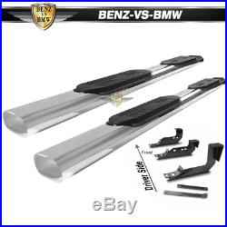 Fits 99-18 Chevy Silverado GMC Sierra Extended Cab 5 Oval Running Board Pair