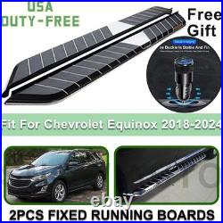 Fits For Chevrolet Equinox 2018-2024 Fixed Running Boards Side Steps+CAR CHARGER