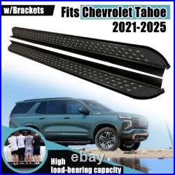 Fits For Chevrolet Tahoe 2021-2025 Running Boards Side Steps Pedals Nerf Bar ALU