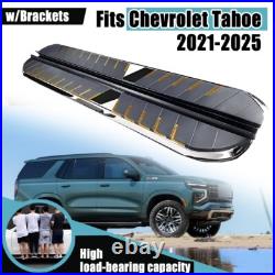 Fits For Chevrolet Tahoe 2021-2025 Running Boards Side Steps Pedals Nerf Bar ALU