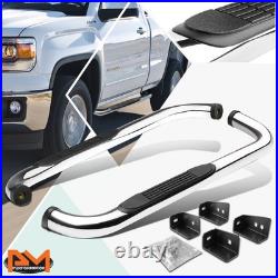 For 00-19 Silverado/Sierra Regular Cab 3Side Step Nerf Bar Running Board Chrome