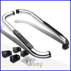 For 00-19 Silverado/Sierra Regular Cab 3Side Step Nerf Bar Running Board Chrome