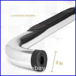 For 00-19 Silverado/Sierra Regular Cab 3Side Step Nerf Bar Running Board Chrome