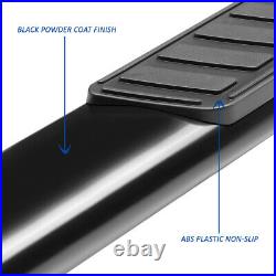 For 01-14 Silverado Crew Cab 5 Coated Oval Tube Side Step Bar Running Boards