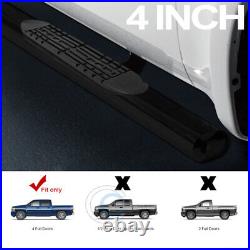 For 01-14 Silverado/Sierra Crew 4 Oval Black Side Step Nerf Bars Running Boards