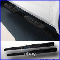 For 01-14 Silverado/Sierra Crew 4 Oval Black Side Step Nerf Bars Running Boards