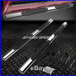 For 01-16 Chevy Silverado Crew 4 Oval Chrome Side Step Nerf Bar Running Board