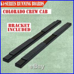 For 04-12 Colorado/Canyon Crew Cab 4 Nerf Bar Running Board Side Step BLK H