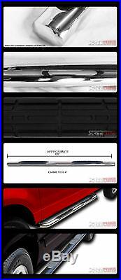 For 04-12 Colorado/Canyon Ext Cab 4 Oval Ss Side Step Nerf Bars Running Boards