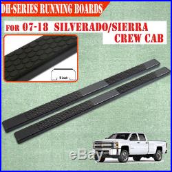 For 07-18 Chevrolet Silverado Crew Cab 5Running Board Side Step Nerf Bar BLK DH
