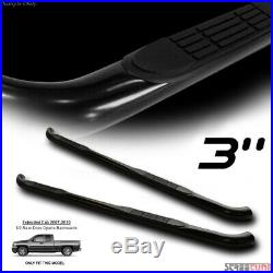 For 07-18 Chevy Silverado Extended Cab 3 Blk Side Step Nerf Bars Running Boards