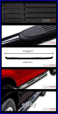 For 07-18 Chevy Silverado Extended Cab 3 Blk Side Step Nerf Bars Running Boards