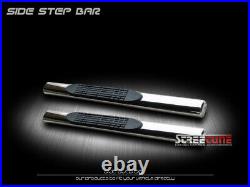 For 07-18 Chevy Silverado Reg Cab 4 Oval Chrome Side Step Bars Running Boards