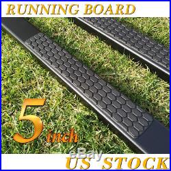 For 07-18 Silverado Double/Ext. Cab 5 Running Board Nerf Bar Side Step DH Black