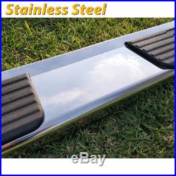 For 07-18 Silverado/Sierra Double Cab 6 Running Board Nerf Bar Side Step S/S S