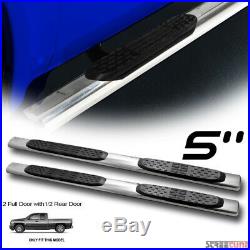 For 07-18 Silverado/Sierra Ext 5 Chrome Stainless Side Step Bar Running Boards