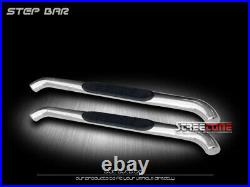 For 07-18 Silverado/Sierra Reg Cab 3 Chrome Side Step Nerf Bars Running Boards