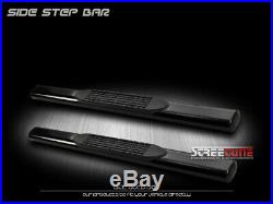 For 07-18 Silverado/Sierra Reg Cab 4 Hd Blk Side Step Nerf Bars Running Boards