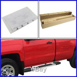 For 07-19 Silverado Sierra 6 Regular Cab Flat Side Step Nerf Bar Running Board