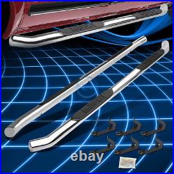 For 07-19 Silverado Sierra Crew Cab 3 Chrome Side Step Nerf Bar Running Boards