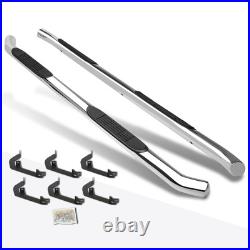 For 07-19 Silverado/Sierra Crew Cab 3 Side Step Nerf Bar Running Board Chrome