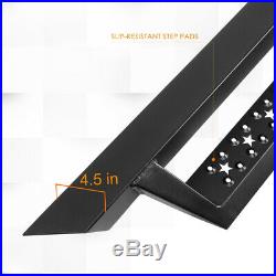 For 07-19 Silverado/Sierra Crew Cab 4.5Side Nerf Bar Running Board withCleat Step