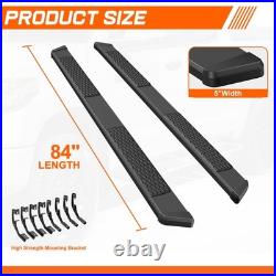 For 07-19 Silverado/Sierra Crew Cab 5.5 Honeycomb Step Pad Running Boards Black