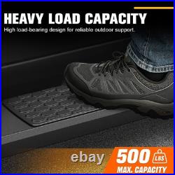 For 07-19 Silverado/Sierra Crew Cab 5.5 Honeycomb Step Pad Running Boards Black