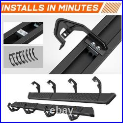 For 07-19 Silverado/Sierra Crew Cab 5.5 Honeycomb Step Pad Running Boards Black