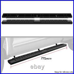 For 07-19 Silverado Sierra Ext Cab 6 Running Boards Side Step Nerf Bar Black