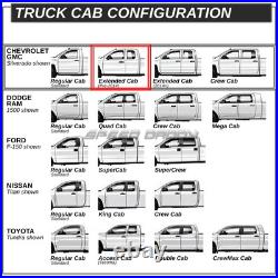 For 07-19 Silverado Sierra Ext Cab Stainless 3 Side Step Nerf Bar Running Board