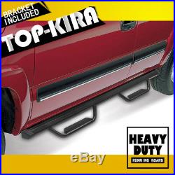 For 14-18 Chevy Silverado Double Cab 3 Nerf Bar Running Board Side Step BLK BD
