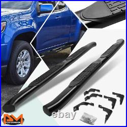 For 15-20 Colorado/Canyon Ext Cab Curved 4 Step Nerf Bar Running Board Black