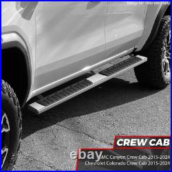 For 15-24 Chevy Colorado GMC Canyon Crew Cab 6.75 Side Step Bar Running Boards