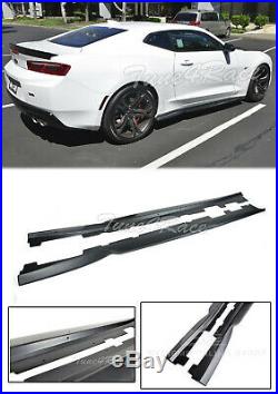 For 16-Up Chevy Camaro T6 Style Side Skirts Rocker Panels ABS Plastic 6th Gen