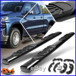 For 19-20 Chevy Silverado Ext Cab 6 Oval Side Step Nerf Bar Running Board Black