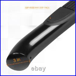 For 19-21 Silverado/Sierra Crew Cab 3 Side Step Nerf Bar Running Board Black