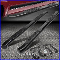 For 19-22 Silverado Sierra Crew Cab Black 4 Curved Oval Step Bar Running Board