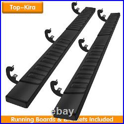 For 19-24 Silverado 1500 Double Cab 6 Side Step BLK Running Board Nerf Bar H