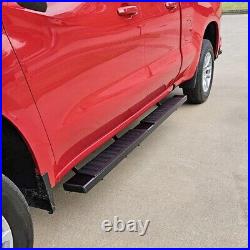 For 19-24 Silverado 1500 Double Cab 6 Side Step BLK Running Board Nerf Bar H