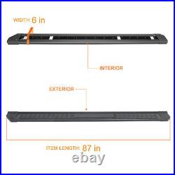 For 19-24 Silverado/Sierra 2500 3500HD Crew Cab 6 Side Step Bar Running Boards
